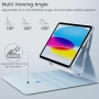 Нов Кейс с Bluetooth клавиатура за iPad 11" 2025/10.9" 2022 UK син калъф, снимка 8