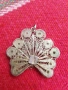 Сребърен медальон филигран паунова опашка, снимка 2