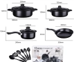 Комплект съдове за готвене от 13 части,незалепващо покритие, снимка 5