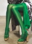 3XL/5XL Чорапогащник ликра в зелено, розово ,червено и телесен цвят за едра дама , снимка 3