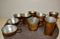 Стари, винтидж медни чаши, снимка 1 - Антикварни и старинни предмети - 45006964