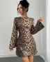 Дамска модерна рокля в леопардов цвят , снимка 3