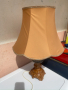 Стара нощна лампа от месинг и порцелан, снимка 11