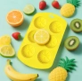 6 броя резена лимон портокал силиконов молд форма шоколад лед гипс смола фондан декорация торта , снимка 1