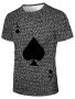 Мъжка тениска с къс ръкав,геометричен 3D принт с дизайн на Асо Пика, снимка 1
