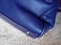 Италианска  лилава чанта  естествена кожа, снимка 9
