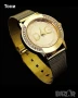 Златист Дамски Часовник Нов , снимка 2