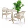 Градински комплект - маса и 2 стола в ратанов дизайн, снимка 7