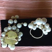 Перлен комплект брошка и пръстен , снимка 6 - Бижутерийни комплекти - 45911972