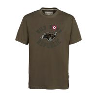 Мъжка тениска Percussion - Wild Boar Republic, в цвят Khaki, снимка 1 - Екипировка - 45337658