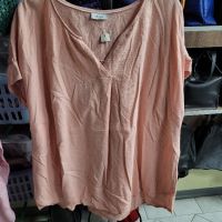 бледорозова ЛЕНЕНА риза,голям размер- 48/50, снимка 7 - Ризи - 45426757