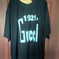 GUCCI маркови черни тениски висок клас, снимка 3 - Тениски - 45683000