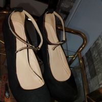 Черни Велурени обувки , снимка 5 - Дамски обувки на ток - 45825694