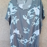Макси цветна копринена блуза за лятото., снимка 3 - Блузи с дълъг ръкав и пуловери - 45012886