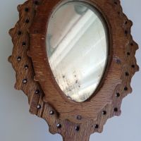 Огледало ръчно 25,5 см, ретро, снимка 1 - Антикварни и старинни предмети - 45902100