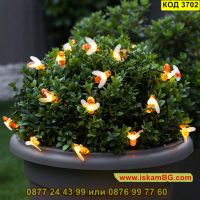 Декоративни лампички за градина със соларен панел във формата на пчелички - КОД 3702, снимка 5 - Соларни лампи - 45341043