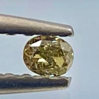 Естествен диамант 0.13ct. - SI2/ зеленикаво кафяво, снимка 1 - Други - 45158642