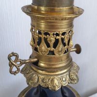 Комплект френски старинни месингови лампи 19ти век, снимка 4 - Антикварни и старинни предмети - 45254757
