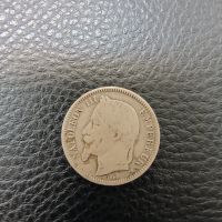 1 франк 1868 Napoleon III Сребърна Монета, снимка 1 - Нумизматика и бонистика - 45780924