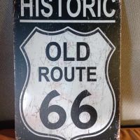 HISTORIC OLD ROAD 66-метална табела(плакет), снимка 1 - Аксесоари и консумативи - 45804184