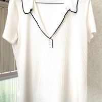 Модерна блуза MASSIMO DUTTI екрю, снимка 1 - Корсети, бюстиета, топове - 45617120