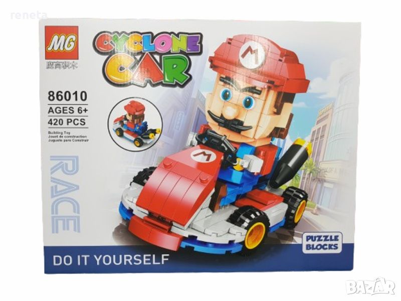 Конструктор Колата на Марио, Пластмасов, Многоцветен, 420 части, снимка 1