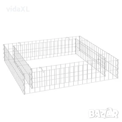 vidaXL Габион повдигната леха, поцинкована стомана, 100x100x20 см（SKU:151311）, снимка 1