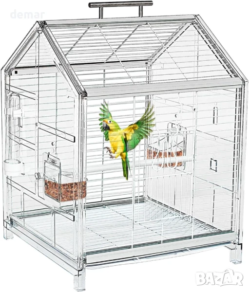 AideeGrowth 52 см малка клетка за птици, преносима клетка за пътуване, снимка 1