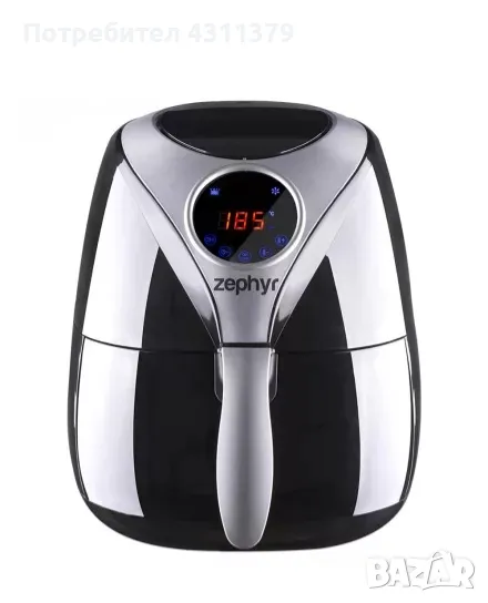 Фритюрник с горещ въздух ZEPHYR 1600W, 3.2 литра, снимка 1