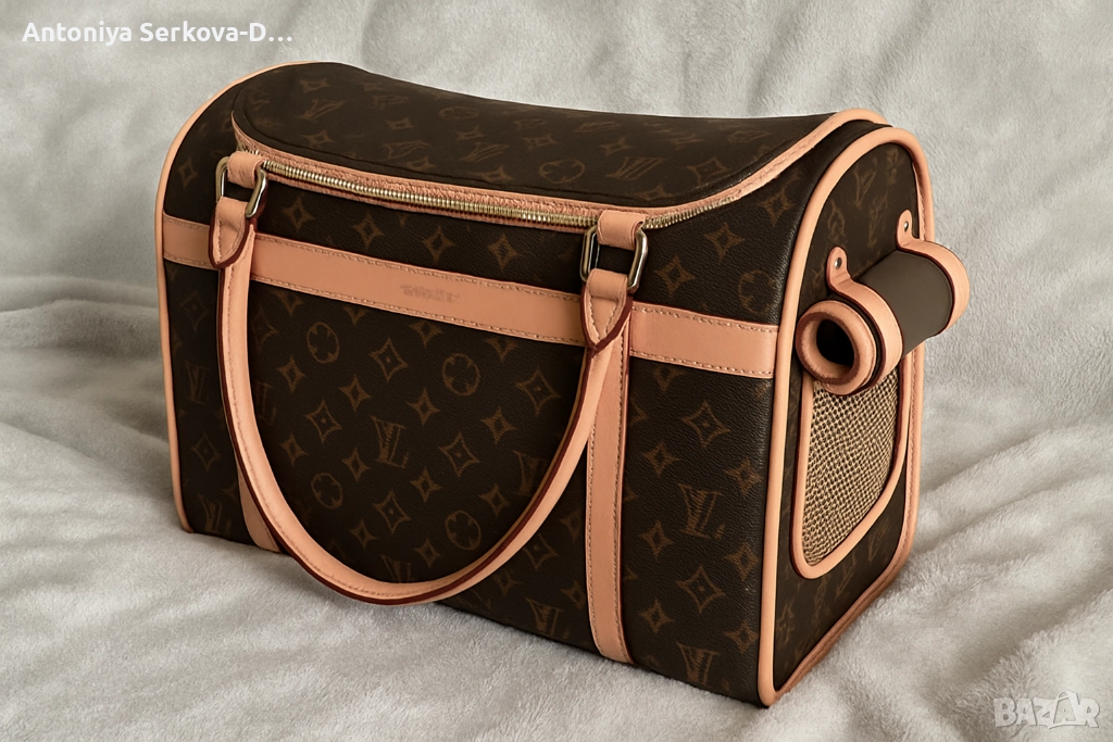👜 Louis Vuitton луксозна чанта за домашен любимец, снимка 1