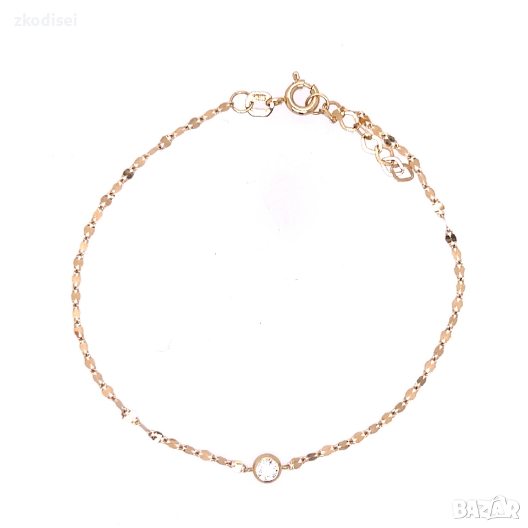 Златна дамска гривна 0,68гр. 18,5см. 14кр. проба:585 модел:36332-6, снимка 1