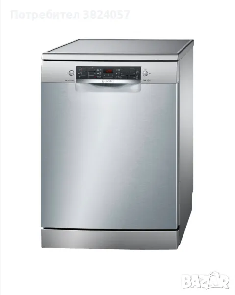 Съдомиялна Bosch SMS46GI55E, 12 комплекта, 6 програми, Клас E, Мотор EcoSilence DriveTM, 60 см, Inox, снимка 1