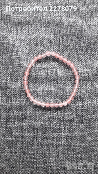 Гривна от черешов кварц - ръчна изработка, снимка 1