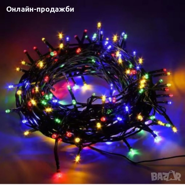 Цветни коледни лампи, снимка 1