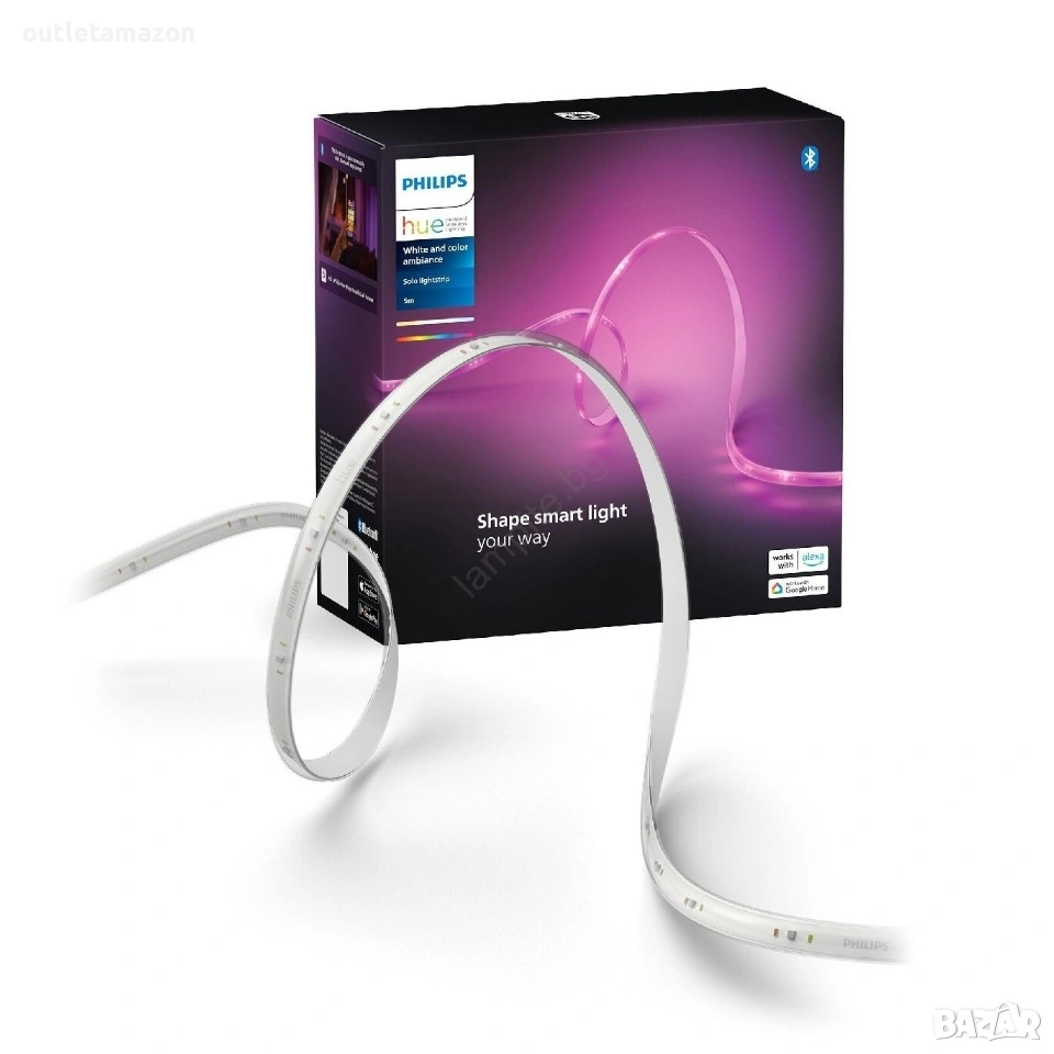 Philips - LED RGBW димируема лента Hue WHITE AND COLOR AMBIANCE 3m , снимка 1