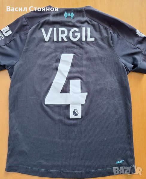 Ливърпул / Liverpool #4 Virgil Van Dijk New Balance 2019-20г. - детски М ръст 134см., снимка 1