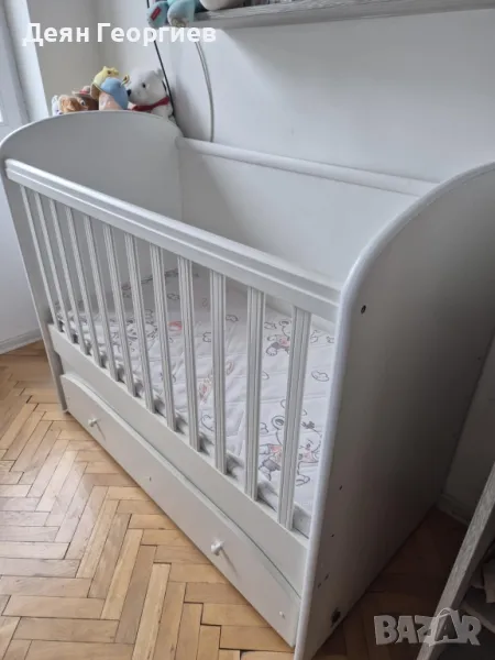 Детско креватче с регулеруема височина на подматрачната рамка, снимка 1