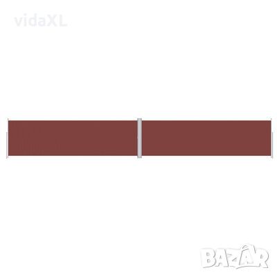 vidaXL Прибираща се странична тента, кафява, 180x1200 см.SKU:318075, снимка 1