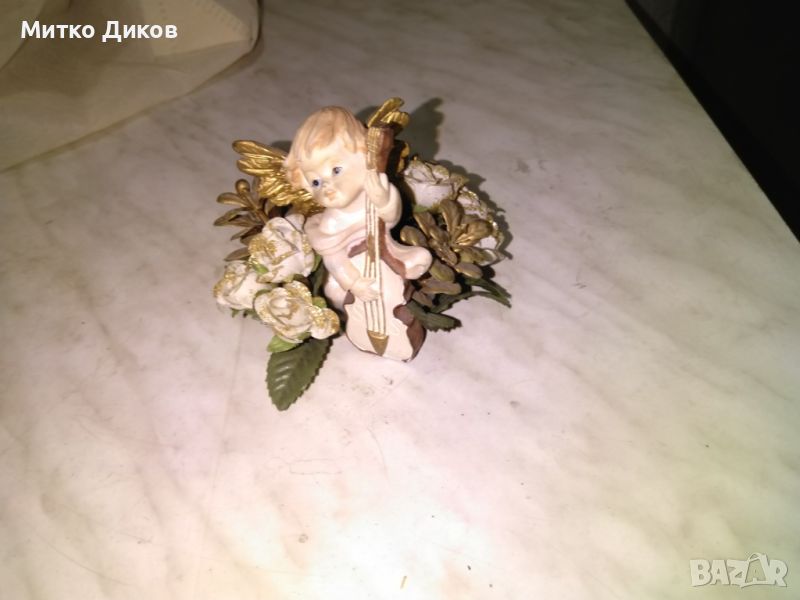 Cherub angel simonetti маркова скулптурка винтидж 80 г, снимка 1