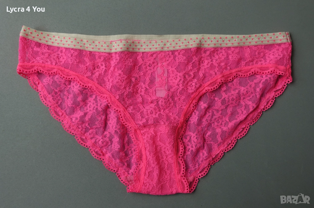 Victoria's Secret S розови дантелени бикини, снимка 1
