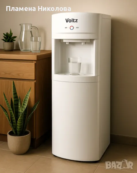 Диспенсър за вода Voltz, 65-420W\15°-90°C, с шкаф, с електронно охлаждане, снимка 1