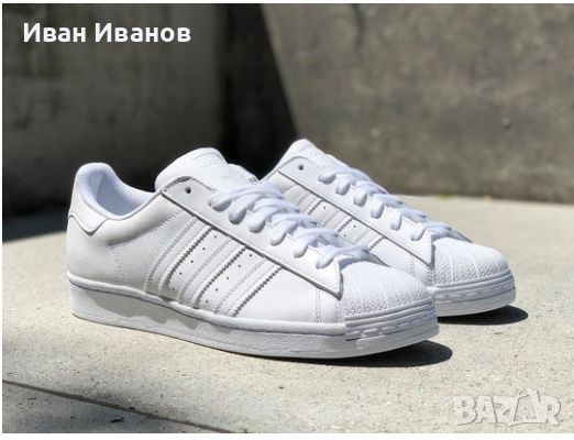 бели маратонки adidas Superstar  EG4960  номер 39,5-40, снимка 1