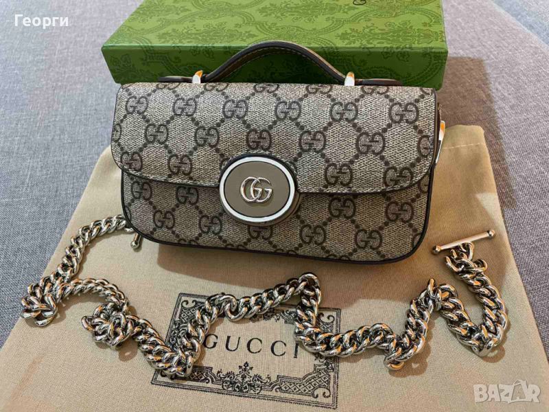 Оригинална Gucci Petite мини Чанта За Рамо Кожа Гучи Mini Горна Дръжка, снимка 1