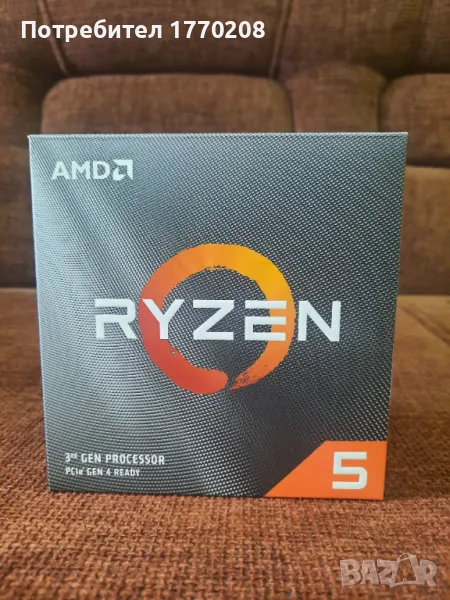 Ryzen 5 3600 + стоково охлаждане, снимка 1