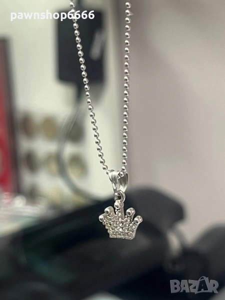 Сребърно синджирче с висулка 925, снимка 1