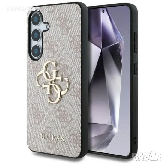 Оригинален кейс Guess Big 4G Logo Classic, За Samsung Galaxy S25 Ultra, Розов и Протектор, снимка 1