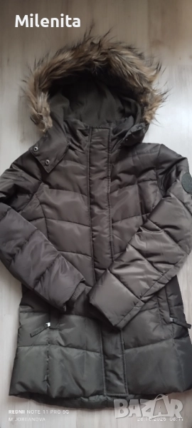Черен петък!!!Ново Зимно яке H&M с качулка и пух 9-10 г, снимка 1