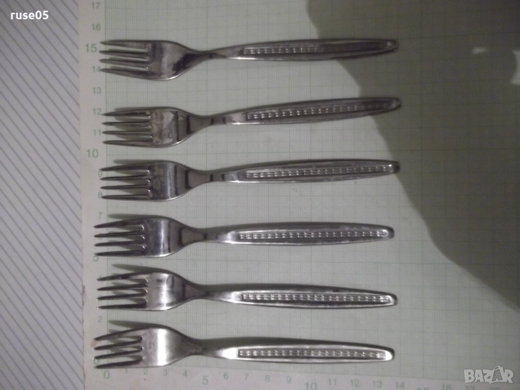 Лот от 6 бр. вилици от "☭ В.Търново" от соца нови, снимка 1