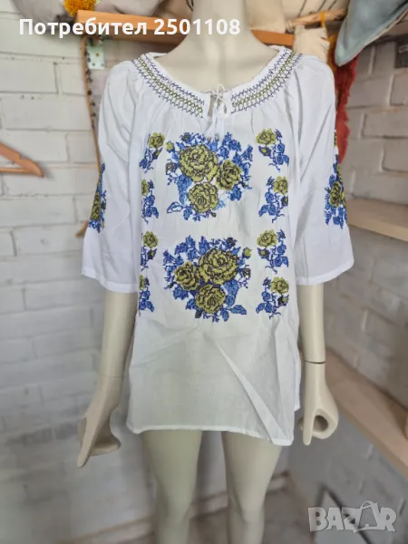 Блуза с рози, снимка 1