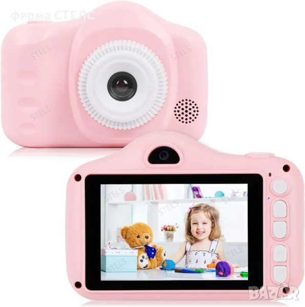 Детски фотоапарат STELS X750, Селфи камера, Full HD видео, Игри, снимка 1